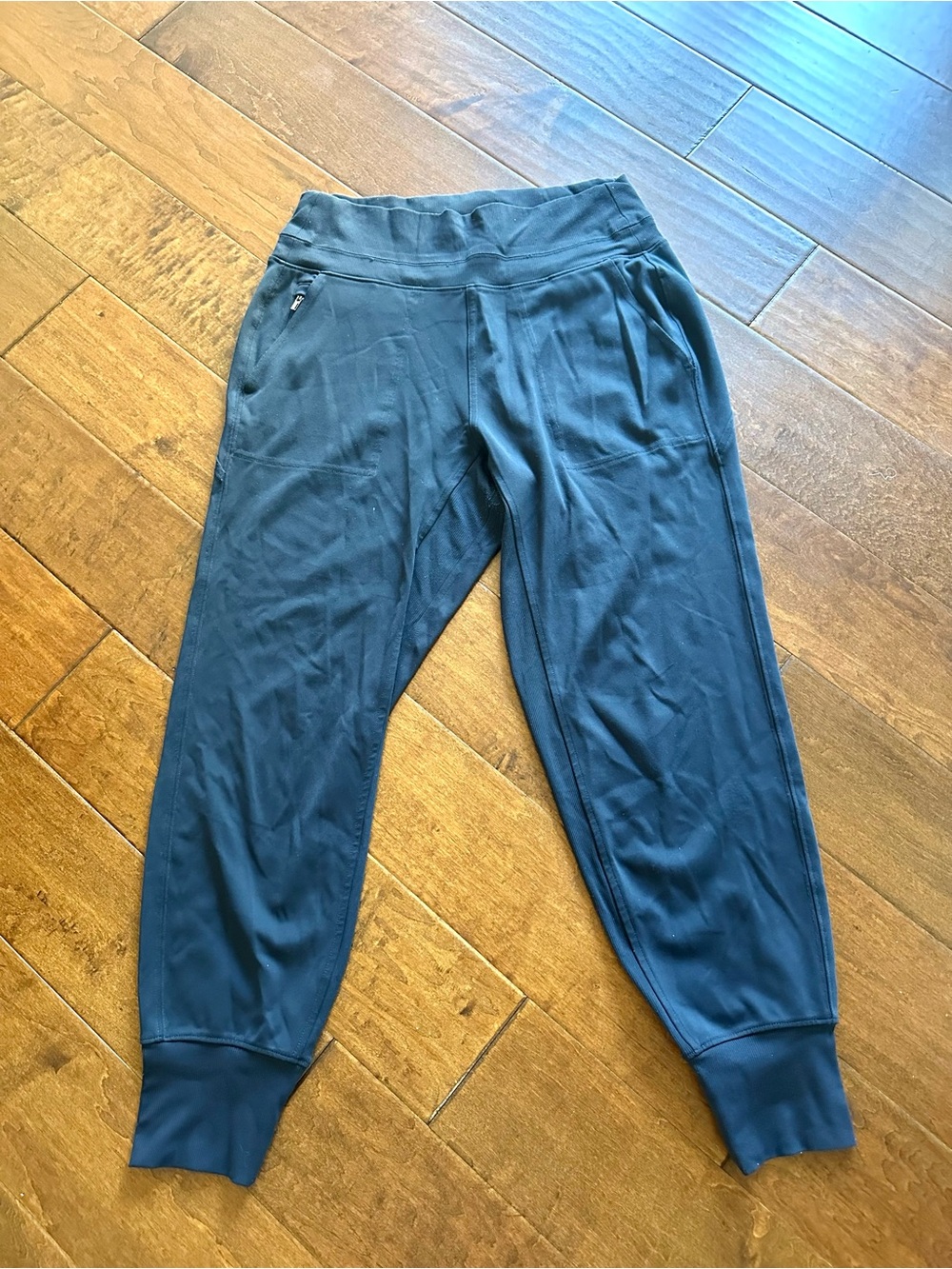 Athleta Venice Jogger Pants Navy Blue Size M Zip Pockets - Picture 2 of 10